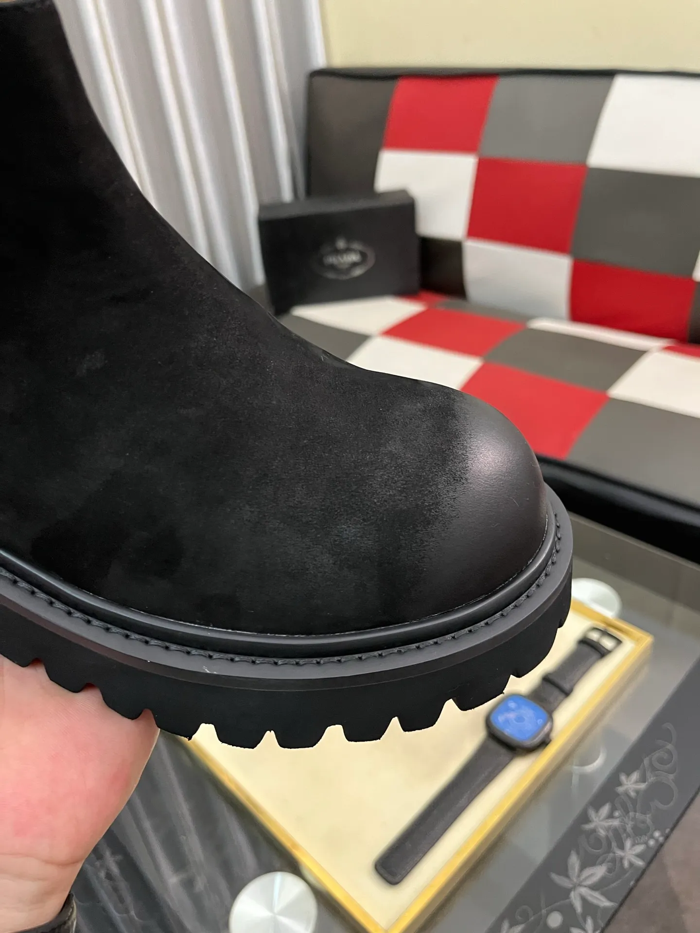 Men's shoes 💰560⌚️⌚️【PRADA】Prada - High-end quality original order·Formal leather shoes - Upper: imported 🔝 tumbled calf leather, hand-stitched mark thread, brand metal fastener cross-arm decoration - Lining: water-dyed cowhide - Outsole: ultra-light TR·rubber; molded outsole -Super high quality control·Fine workmanship: highlighted (high-end·luxury·grade) -Size :38-44